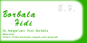 borbala hidi business card