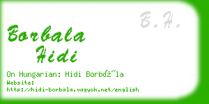 borbala hidi business card